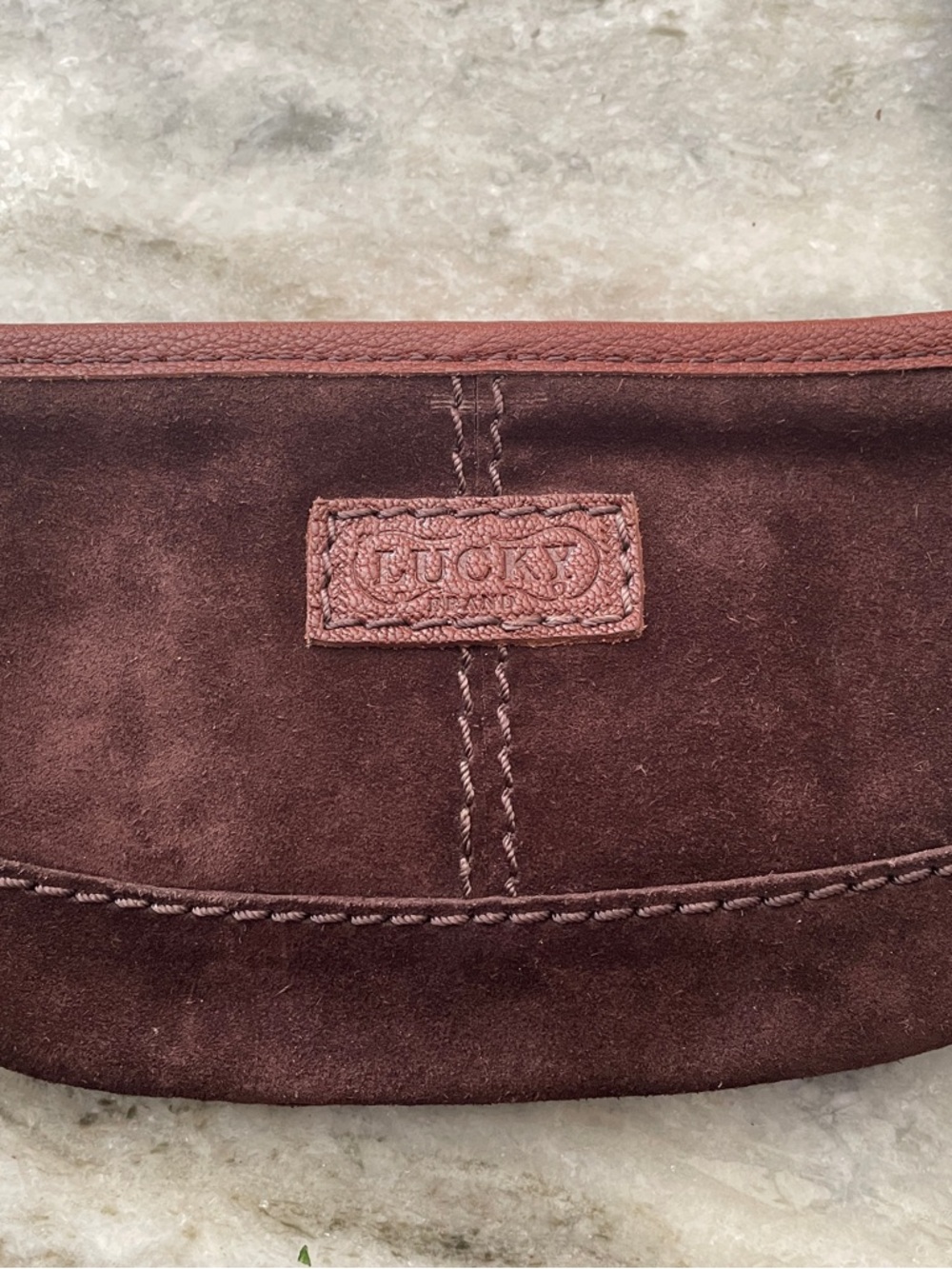 Vintage 90s Leather Lucky Brand Wristlet - Picture 6 of 11